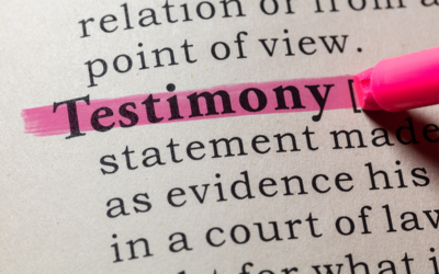 “My testimony isn’t a big deal.” Well, yes it is!